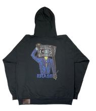 Load image into Gallery viewer, Erase (blue) - Hoodie - Black - LO-Ki Concepts