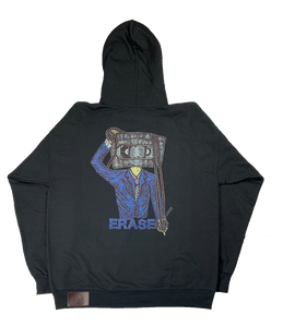 Erase (blue) - Hoodie - Black - LO-Ki Concepts