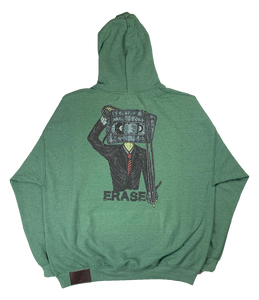 Erase (black) - Hoodie - Heather Green - LO-Ki Concepts