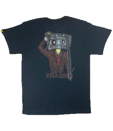Erase (red) - Short Sleeve Shirt - Black - LO-Ki Concepts