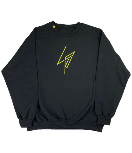 Jagged Logo - Crewneck Sweatshirt - Black - LO-Ki Concepts