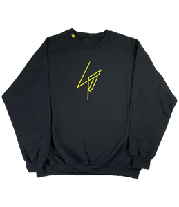 Jagged Logo - Crewneck Sweatshirt - Black - LO-Ki Concepts