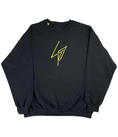 Jagged Logo - Crewneck Sweatshirt - Black - LO-Ki Concepts