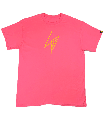 Jagged Logo - Short Sleeve Shirt - Hazard Pink - LO-Ki Concepts