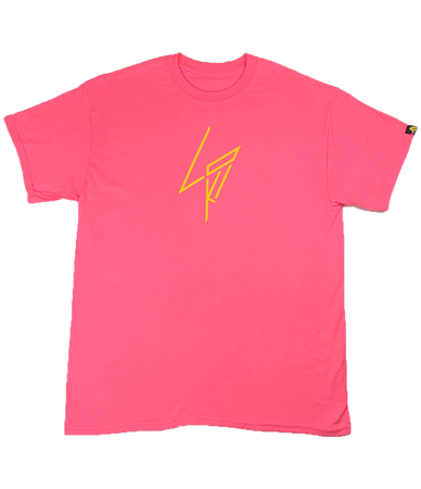 Jagged Logo - Short Sleeve Shirt - Hazard Pink - LO-Ki Concepts
