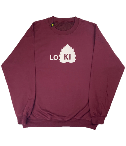 OG Logo - Crewneck Sweatshirt - Maroon - LO-Ki Concepts
