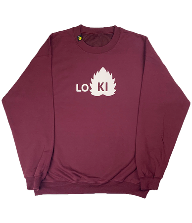 OG Logo - Crewneck Sweatshirt - Maroon - LO-Ki Concepts