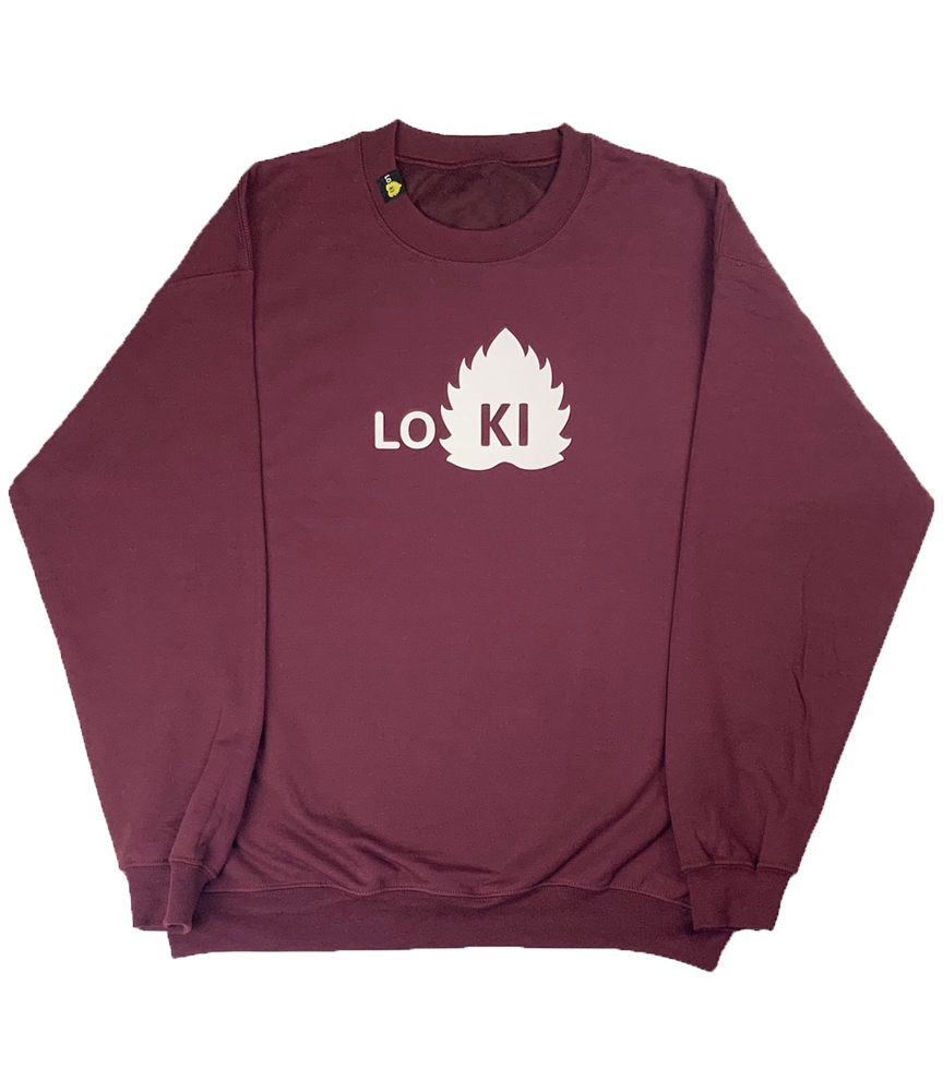 OG Logo - Crewneck Sweatshirt - Maroon - LO-Ki Concepts