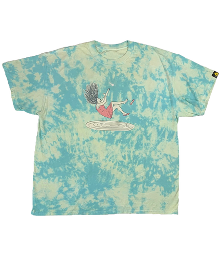 LIMITED - Out of Reach - Turquoise Bleach Hand Dyed Shirt - LO-Ki Concepts