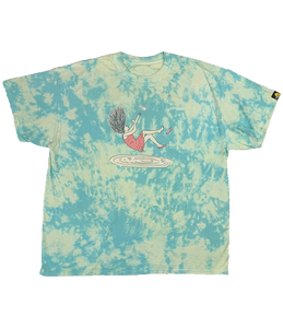 LIMITED - Out of Reach - Turquoise Bleach Hand Dyed Shirt - LO-Ki Concepts