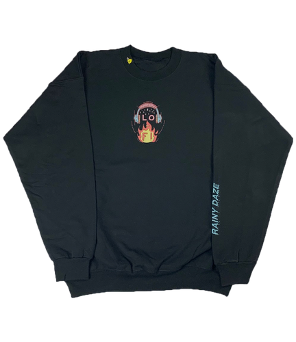 Rainy Daze - Crewneck Sweatshirt - Black - LO-Ki Concepts