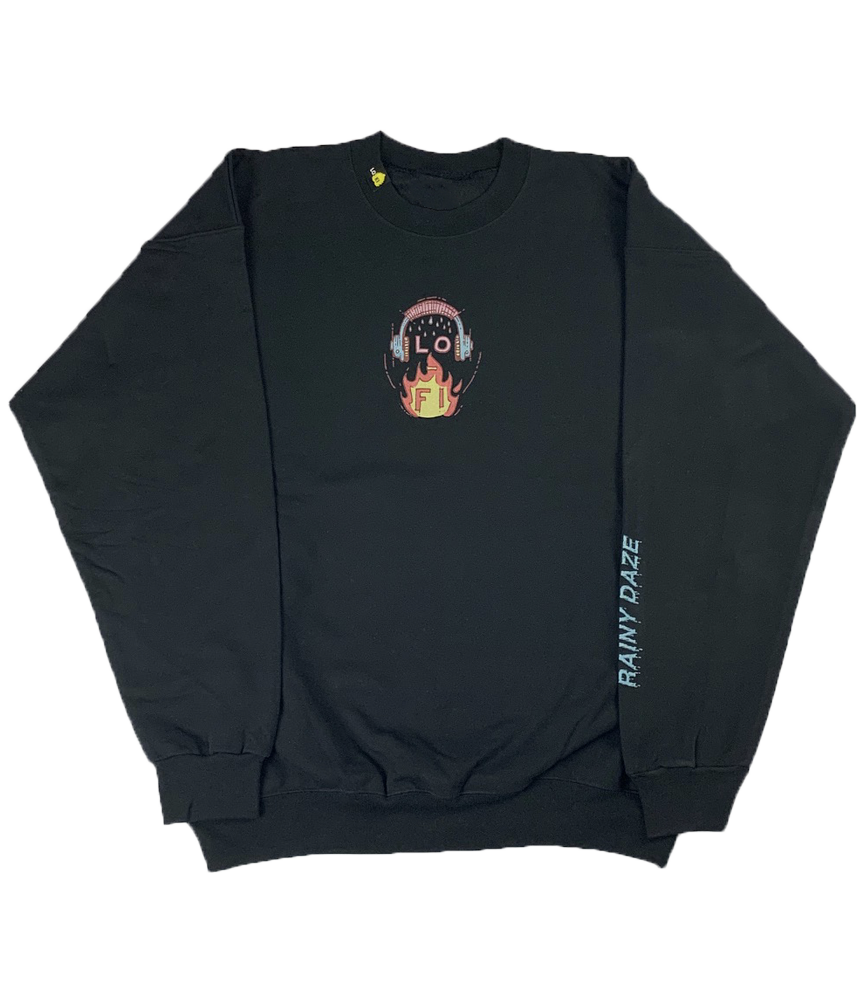 Rainy Daze - Crewneck Sweatshirt - Black - LO-Ki Concepts